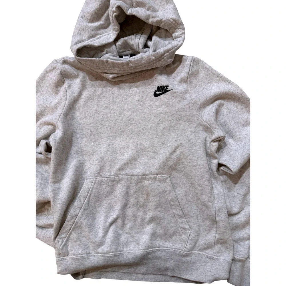 Nike Y2K Pullover Hoodie Women XS Heather Gray Sweatshirt Casual Athletic‎